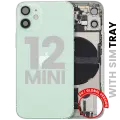 Back Housing W/ Charging Port Flex & Small Parts  For iPhone 12 Mini (EU / Global Version) (Used OEM Pull: Grade C) (Green)