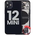 Back Housing W/ Charging Port Flex & Small Parts  For iPhone 12 Mini (US Version) (Used OEM Pull: Grade C) (Black)