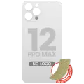 Back Glass With 3M Adhesive For iPhone 12 Pro Max (No Logo / Large Camera Hole) (Silver)