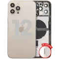 Back Housing W/ Small Parts For iPhone 12 Pro Max (US Version) (Used OEM Pull: Grade B) (Gold)