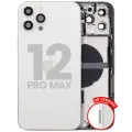 Back Housing W/ Small Parts For iPhone 12 Pro Max (US Version) (Used OEM Pull: Grade C) (Silver)