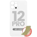Back Glass With 3M Adhesive For iPhone 12 Pro (No Logo / Large Camera Hole) (Silver)