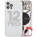 Back Housing W/ Small Parts For iPhone 12 Pro (US Version) (Used OEM Pull: Grade C) (Silver)