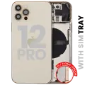 Back Housing W/ Small Parts For iPhone 12 Pro (EU / Global Version) (Used OEM Pull: Grade C) (Gold)