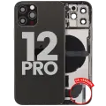 Back Housing W/ Charging Port Flex & Small Parts  For iPhone 12 Pro (US Version) (Used OEM Pull: Grade A) (Graphite)