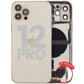 Back Housing W/ Charging Port Flex & Small Parts  For iPhone 12 Pro (US Version) (Used OEM Pull: Grade B) (Gold)