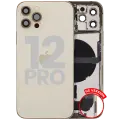 Back Housing W/ Charging Port Flex & Small Parts  For iPhone 12 Pro (US Version) (Used OEM Pull: Grade C) (Gold)