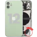 Back Housing W/ Charging Port Flex & Small Parts For iPhone 12 (US Version) (Used OEM Pull: Grade C) (Green)