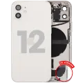 Back Housing W/ Charging Port Flex & Small Parts  For iPhone 12 (US Version) (Used OEM Pull: Grade C) (White)