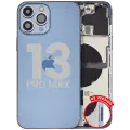 Back Housing W/ Small Parts For iPhone 13 Pro Max (US Version) (Used OEM Pull: Grade B) (Sierra Blue)