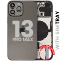 Back Housing W/ Small Parts For iPhone 13 Pro Max (EU / Global Version) (Used OEM Pull: Grade C) (Graphite)
