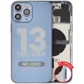 Back Housing W/ Small Parts For iPhone 13 Pro Max (US Version) (Aftermarket Plus) (Sierra Blue)