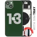 Back Housing W/ Small Parts For iPhone 13 (EU / Global Version) (Used OEM Pull: Grade C) (Green)