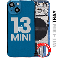 Back Housing W/ Charging Port Flex & Small Parts  For iPhone 13 Mini (EU / Global Version) (Used OEM Pull: Grade B) (Blue)
