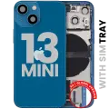 Back Housing W/ Charging Port Flex & Small Parts For iPhone 13 Mini (EU / Global Version) (Used OEM Pull: Grade C) (Blue)
