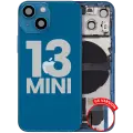 Back Housing W/ Charging Port Flex & Small Parts  For iPhone 13 Mini (US Version) (Used OEM Pull: Grade B) (Blue)