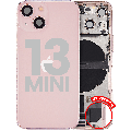 Back Housing W/ Charging Port Flex & Small Parts  For iPhone 13 Mini (US Version) (Used OEM Pull: Grade C) (Pink)
