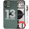 Back Housing W/ Charging Port Flex & Small Parts  For iPhone 13 Pro Max (EU / Global Version) (Used OEM Pull: Grade B) (Alpine Green)