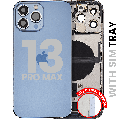 Back Housing W/ Charging Port Flex & Small Parts  For iPhone 13 Pro Max (EU / Global Version) (Used OEM Pull: Grade B) (Sierra Blue)