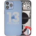 Back Housing W/ Charging Port Flex & Small Parts  For iPhone 13 Pro Max (US Version) (Used OEM Pull: Grade B) (Sierra Blue)