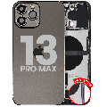Back Housing W/ Charging Port Flex & Small Parts  For iPhone 13 Pro Max (US Version) (Used OEM Pull: Grade C) (Graphite)
