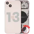 Back Housing W/ Charging Port Flex & Small Parts For iPhone 13 (US Version) (Used OEM Pull: Grade C) (Pink)