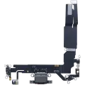 Charging Port Flex Cable With Board For iPhone 16 (EU / UK/ CA) (Genuine OEM) (Black)