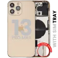 Back Housing W/ Small Parts For iPhone 13 Pro Max (EU / Global Version) (Used OEM Pull: Grade C) (Gold)