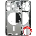 Mid-Frame Housing  W/ Small Parts For iPhone 15 Pro (EU / Global Version) (Used OEM Pull: Grade C) (White Titanium)
