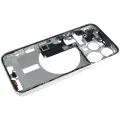 Mid-Frame Housing  W/ Small Parts For iPhone 15 Pro (EU / Global Version) (Used OEM Pull: Grade C) (White Titanium)