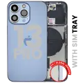 Back Housing W/ Small Parts For iPhone 13 Pro (EU / Global Version) (Used OEM Pull: Grade C) (Sierra Blue)