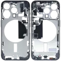 Mid-Frame Housing  W/ Small Parts For iPhone 15 Pro (EU / Global Version) (Used OEM Pull: Grade C) (Blue Titanium)