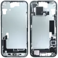 Mid-Frame Housing  W/ Charging Port Flex & Small Parts  For iPhone 15 (EU / Global Version) (Used OEM Pull: Grade B) (Green)