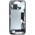 Mid-Frame Housing  W/ Charging Port Flex & Small Parts  For iPhone 15 (EU / Global Version) (Used OEM Pull: Grade B) (Green)