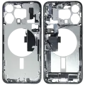 Mid-Frame Housing  W/ Charging Port Flex & Small Parts  For iPhone 15 Pro Max (EU / Global Version) (Used OEM Pull: Grade C) (White Titanium)