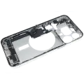 Mid-Frame Housing  W/ Charging Port Flex & Small Parts  For iPhone 15 Pro Max (EU / Global Version) (Used OEM Pull: Grade C) (White Titanium)