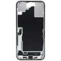 Mid-Frame Housing  W/ Charging Port Flex & Small Parts  For iPhone 16 Plus (EU / Global Version) (Used OEM Pull: Grade A) (White)