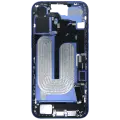 Mid-Frame Housing  W/ Charging Port Flex & Small Parts  For iPhone 16 Plus (EU / Global Version) (Used OEM Pull: Grade C) (Ultramarine)
