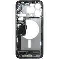 Mid-Frame Housing  W/ Charging Port Flex & Small Parts  For iPhone 15 Pro Max (EU / Global Version) (Used OEM Pull: Grade C) (Blue Titanium)