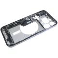 Mid-Frame Housing  W/ Charging Port Flex & Small Parts  For iPhone 15 Pro Max (EU / Global Version) (Used OEM Pull: Grade C) (Blue Titanium)