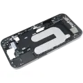 Mid-Frame Housing  W/ Charging Port Flex & Small Parts  For iPhone 16 (EU / Global Version) (Used OEM Pull: Grade C) (Black)