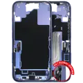 Mid-Frame Housing  W/ Charging Port Flex & Small Parts  For iPhone 16 (EU / Global Version) (Used OEM Pull: Grade C) (Ultramarine)