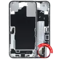 Mid-Frame Housing  W/ Charging Port Flex & Small Parts  For iPhone 16 Plus (EU / Global Version) (Used OEM Pull: Grade B) (White)