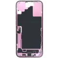 Mid-Frame Housing  W/ Charging Port Flex & Small Parts  For iPhone 16 Plus (EU / Global Version) (Used OEM Pull: Grade A) (Pink)