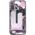 Mid-Frame Housing  W/ Charging Port Flex & Small Parts  For iPhone 16 Plus (EU / Global Version) (Used OEM Pull: Grade A) (Pink)
