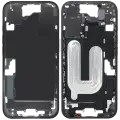 Mid-Frame Housing  W/ Small Parts For iPhone 16 (EU / Global Version) (Used OEM Pull: Grade C) (Black)