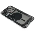 Back Housing W/ Charging Port Flex & Small Parts  For iPhone 14 Pro Max (EU / Global Version) (Used OEM Pull: Grade B) (Silver)