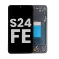 OLED Assembly With Frame For Samsung Galaxy S24 FE 5G (Used OEM Pull Grade A) (US & International Version) (Graphite) 