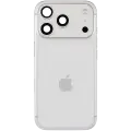 Back Housing W/ Charging Port Flex & Small Parts Compatible For iPhone 17 Pro (EU / Global Version) (Used OEM Pull: Grade A) (Silver)