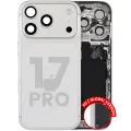 Back Housing W/ Charging Port Flex & Small Parts Compatible For iPhone 17 Pro (EU / Global Version) (Used OEM Pull: Grade A) (Silver)